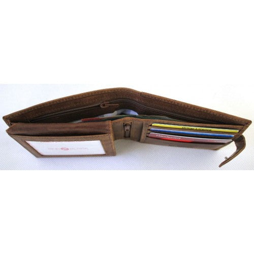 RFID lined Cow Hide Hunter Leather Wallet. 12006 by Hide & Chic