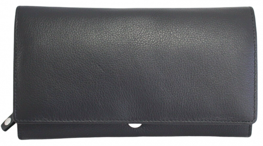 RFID Security Lined Quality Full Grain Leather Purse. 22059. Hide & Chic