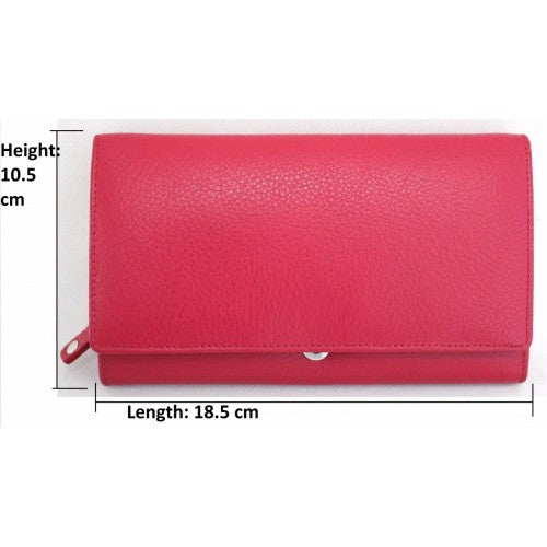 RFID Security Lined Quality Full Grain Leather Purse. 22059. Hide & Chic