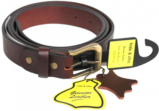 Hide & Chic Full Grain Cow Hide Leather Belt. Width: 30 mm. Style: 41008