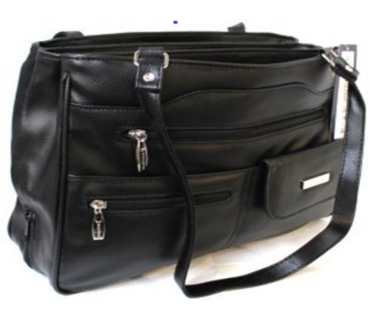 Multi Compartment Handbag with Shoulder Straps. Style No: 4291.