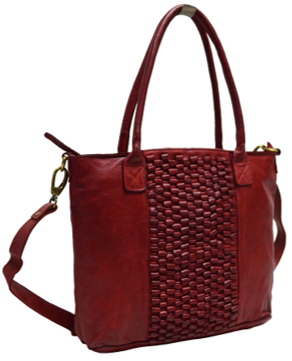 Quality Full Grain Washed Leather Handbag with Adjustable Shoulder Strap. Style No: 926.