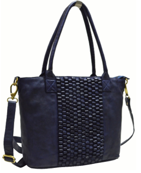 Quality Full Grain Washed Leather Handbag with Adjustable Shoulder Strap. Style No: 926.