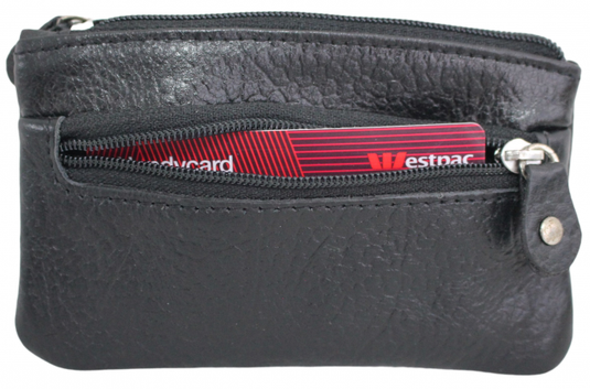 Quality Full Grain Cow Leather Coin Purse. Style: 11018 Hide & Chic