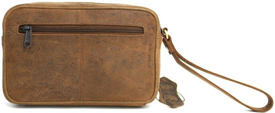 Hide & Chic Genuine Leather Man Bag. Brown. Style No: 52012.
