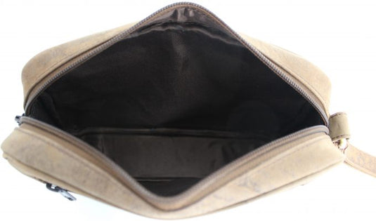 Hide & Chic Genuine Leather Man Bag. Brown. Style No: 52012.