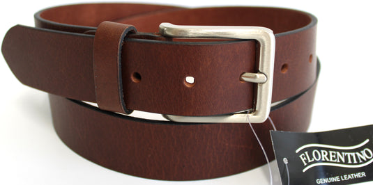 Budget New Genuine Leather Belt. Colour: Black or Brown. Style: 41016. Florentino