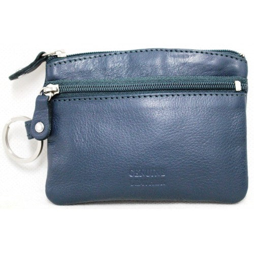 Coin Purse with Key Ring in Full Grain Cow Hide Leather. Style: 11034. Florentino