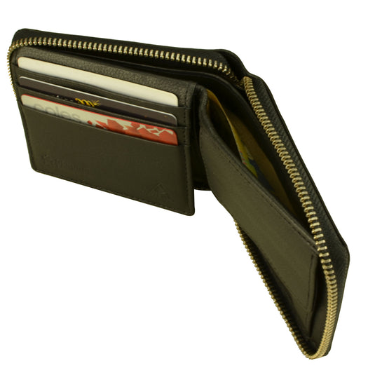 RFID Lined Cow Hide Leather Wallet. Style 11011 by Hide & Chic