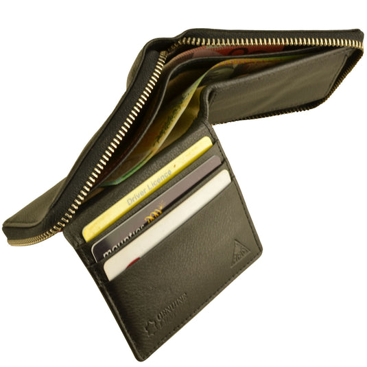 RFID Lined Cow Hide Leather Wallet. Style 11011 by Hide & Chic