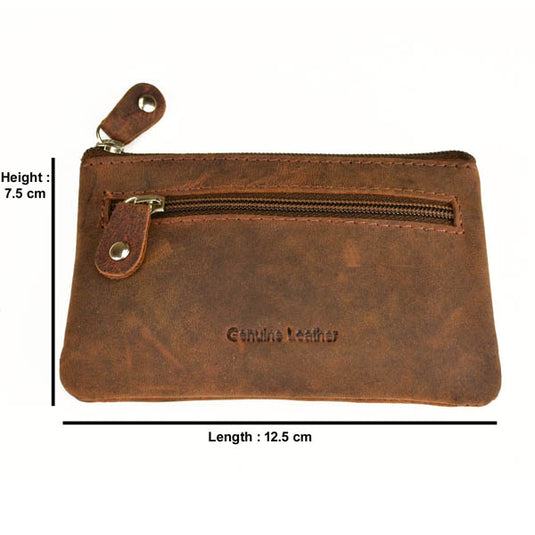 Quality Full Grain Cow Leather Coin Purse. Style: 11018 Hide & Chic