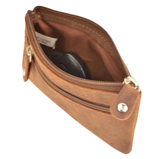 Quality Full Grain Cow Leather Coin Purse. Style: 11018 Hide & Chic