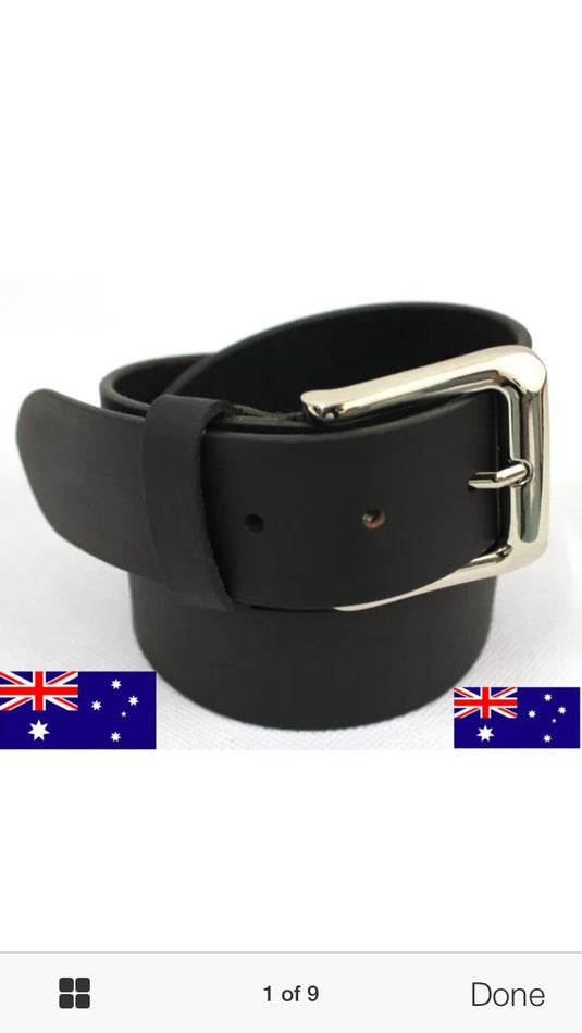 Hide & Chic Full Grain Leather Belt. 38 mm wide Style: 41005