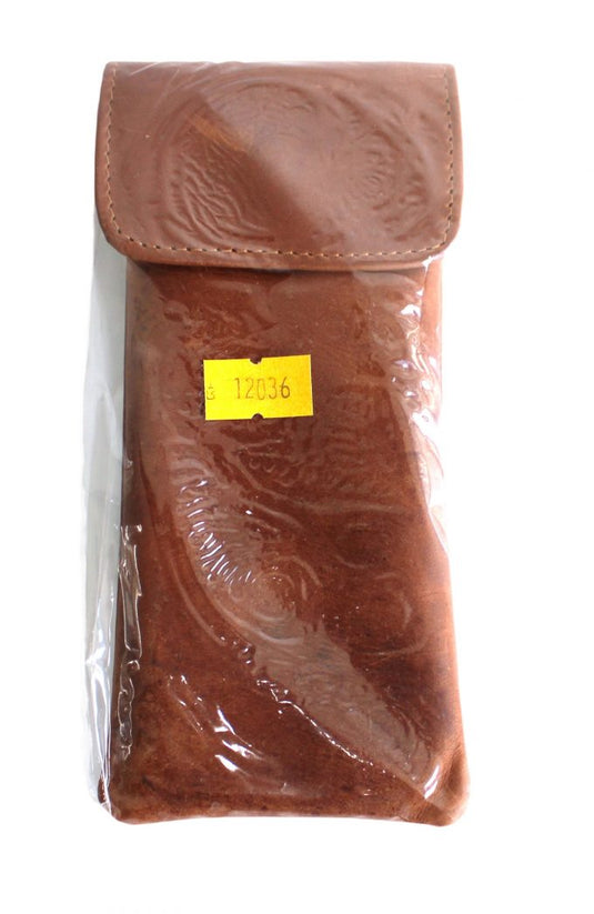 Glasses Case with Genuine Leather and Padding. Colours: Black, brown and red. Style: 11036 Hide & Chic