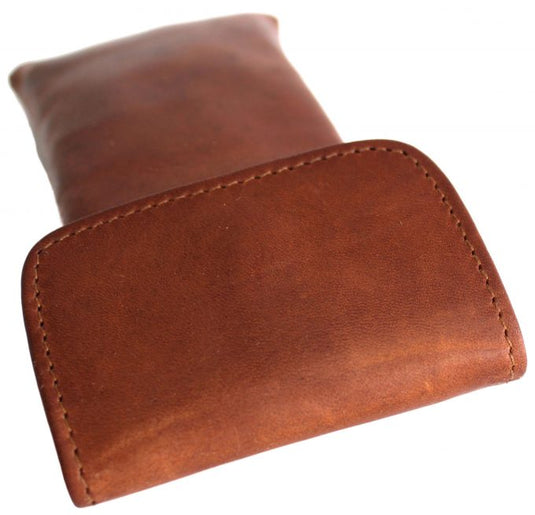 Glasses Case with Genuine Leather and Padding. Colours: Black, brown and red. Style: 11036 Hide & Chic