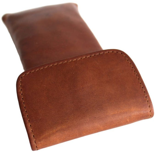 Glasses Case with Genuine Leather and Padding. Colours: Black, brown and red. Style: 11036 Hide & Chic