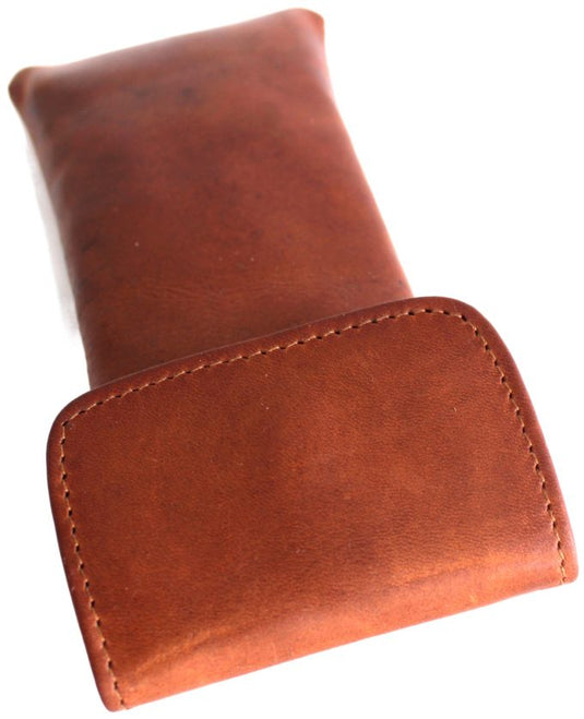 Glasses Case with Genuine Leather and Padding. Colours: Black, brown and red. Style: 11036 Hide & Chic