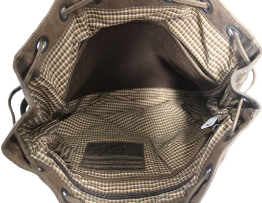 Quality Full Grain Leather Back Pack. Colours: Honey, Hunter or Brown. Style No: MR504102.