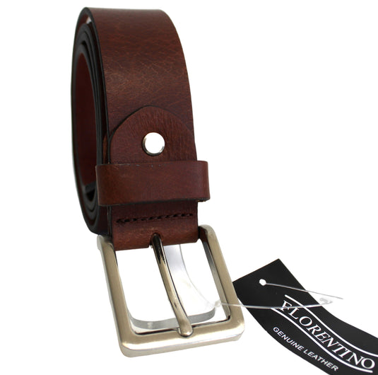 Budget New Genuine Leather Belt. Colour: Black or Brown. Style: 41016. Florentino