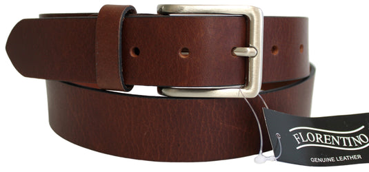 Budget New Genuine Leather Belt. Colour: Black or Brown. Style: 41016. Florentino
