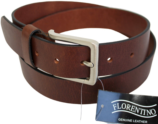 Budget New Genuine Leather Belt. Colour: Black or Brown. Style: 41016. Florentino