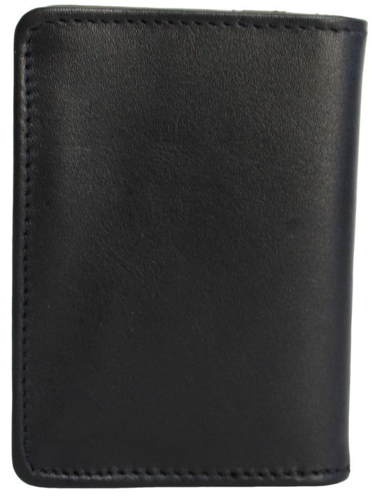 Quality Full Grain Cow Hide Leather Wallet / Card Holder. Black. Style No: 11014