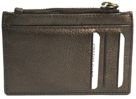 Hide & Chic Full Grain Leather Coin Purse in Pastel Blue, Pink, Tanned or Bronze. Style: LE3319