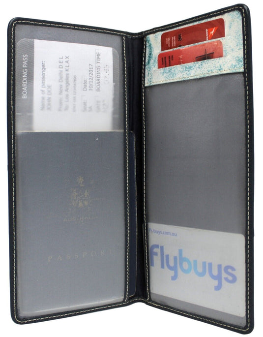 Quality Full Grain Genuine Leather Passport Holder / Travel Wallet.