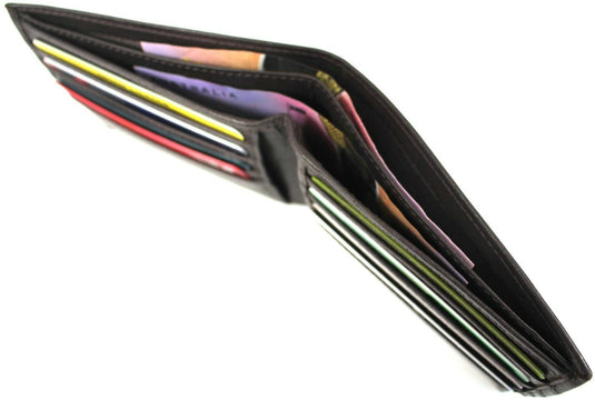 RFID Genuine Leather Wallet. Colours: Black or Brown. Style No: 11043