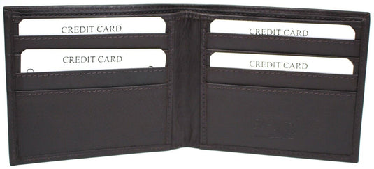 RFID Genuine Leather Wallet. Colours: Black or Brown. Style No: 11043
