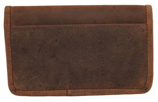 Quality Full Grain Vintage Leather Tobacco Pouch Style: 12035. BROWN. Compact Size.