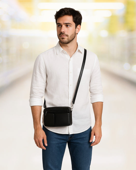 Quality Full Grain Genuine Leather Men's Travel Bag. Style No: 51010.
