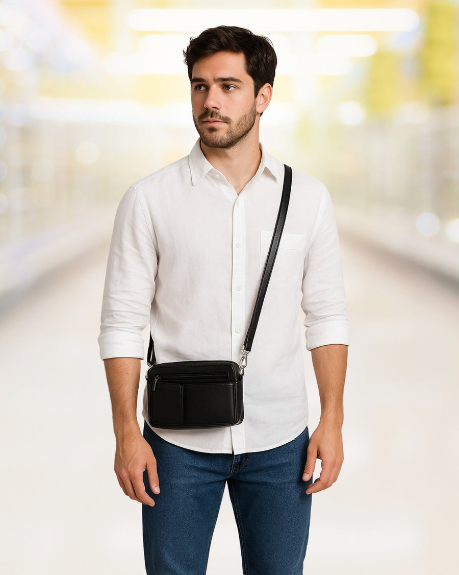 Quality Full Grain Genuine Leather Men's Travel Bag. Style No: 51010.