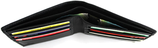 RFID Genuine Leather Wallet. Colours: Black or Brown. Style No: 11043