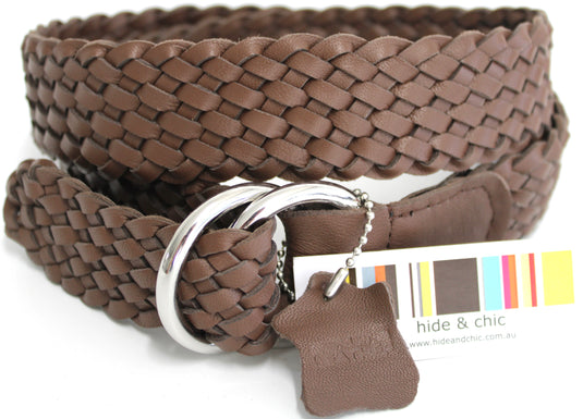 Quality Full Grain Leather Plaited Belt. Style No: 41037