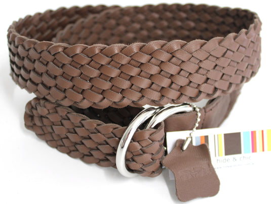 Quality Full Grain Leather Plaited Belt. Style No: 41037