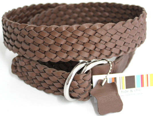 Quality Full Grain Leather Plaited Belt. Style No: 41037