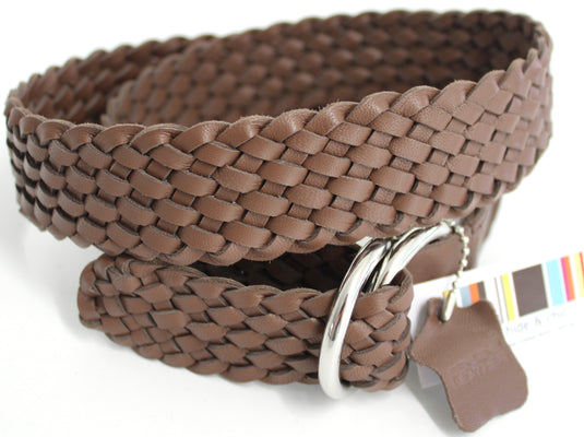 Quality Full Grain Leather Plaited Belt. Style No: 41037