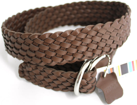 Quality Full Grain Leather Plaited Belt. Style No: 41037
