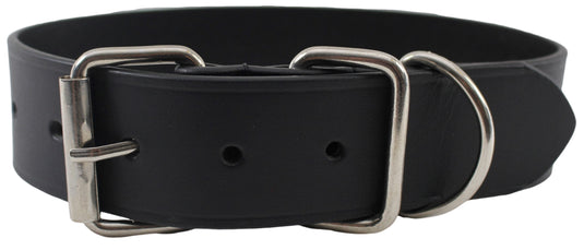 Quality Full Grain Leather Dog Collar. Width: 40mm. Colours: Black or Brown.
