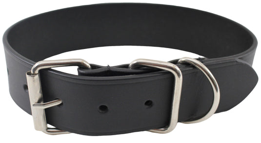 Quality Full Grain Leather Dog Collar. Width: 40mm. Colours: Black or Brown.