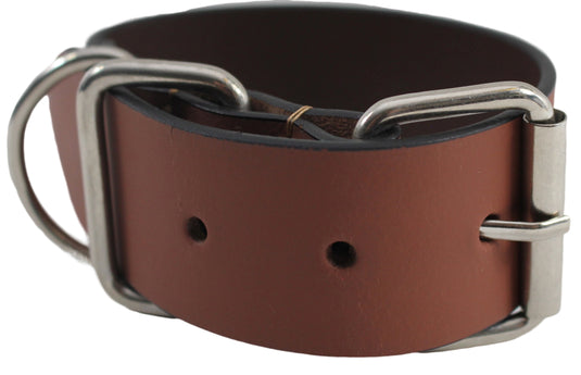 Quality Full Grain Leather Dog Collar. Width: 40mm. Colours: Black or Brown.