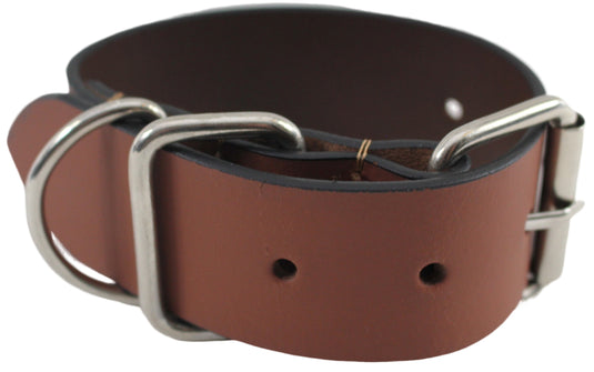 Quality Full Grain Leather Dog Collar. Width: 40mm. Colours: Black or Brown.