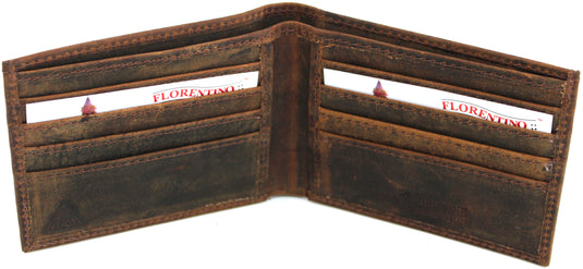 RFID Genuine Leather Wallet. Colours: Black or Brown. Style No: 11043