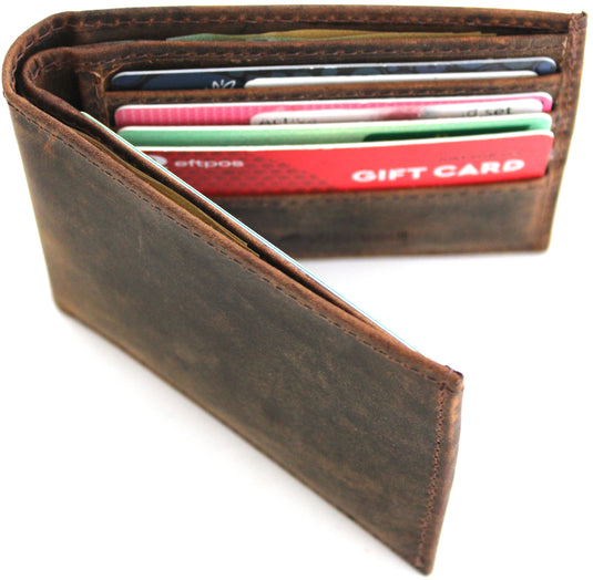 RFID Genuine Leather Wallet. Colours: Black or Brown. Style No: 11043