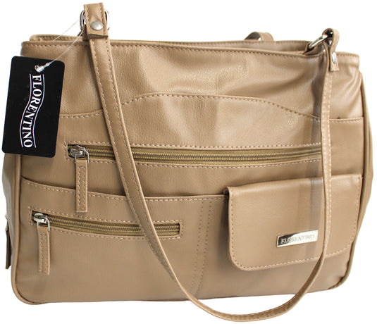 Multi Compartment Handbag with Shoulder Straps. Style No: 4291.