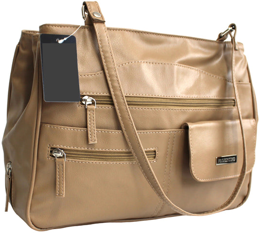 Multi Compartment Handbag with Shoulder Straps. Style No: 4291.