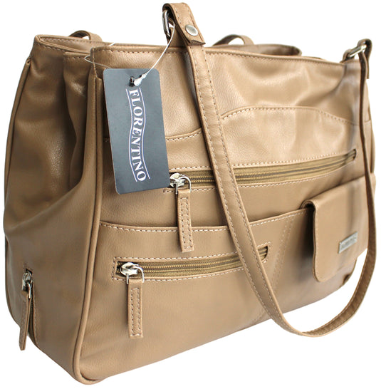Multi Compartment Handbag with Shoulder Straps. Style No: 4291.