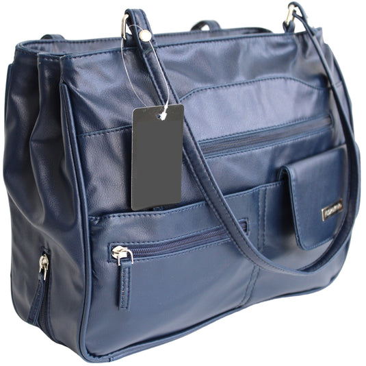 Multi Compartment Handbag with Shoulder Straps. Style No: 4291.