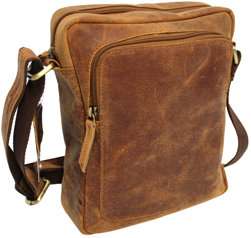 Quality Full Grain Hunter Leather Shoulder/Crossbody Bag. Style No: 51014. COMING SOON.